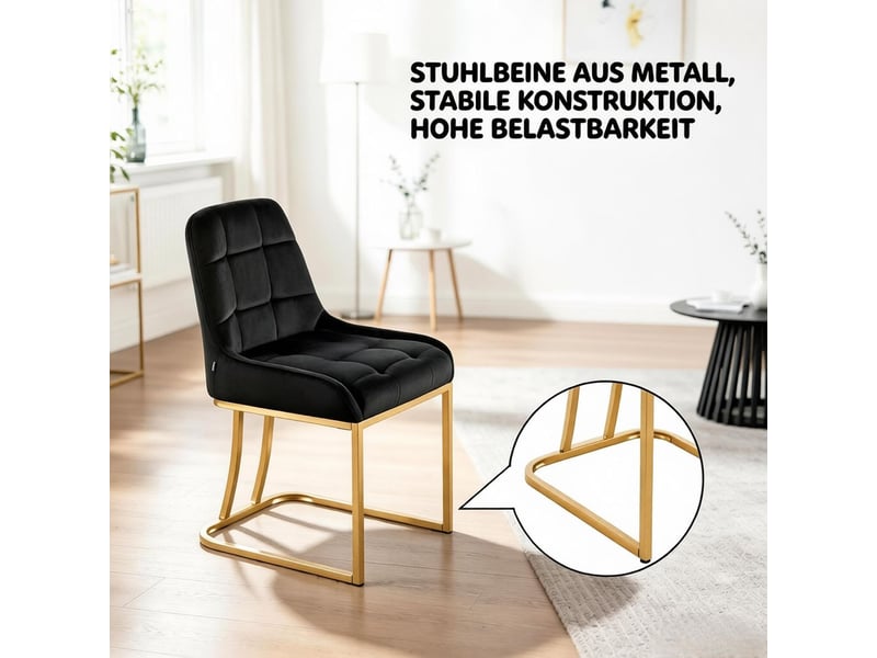  Chaise de cuisine 2 chaises chaise rembourrées 2  - Conforama E