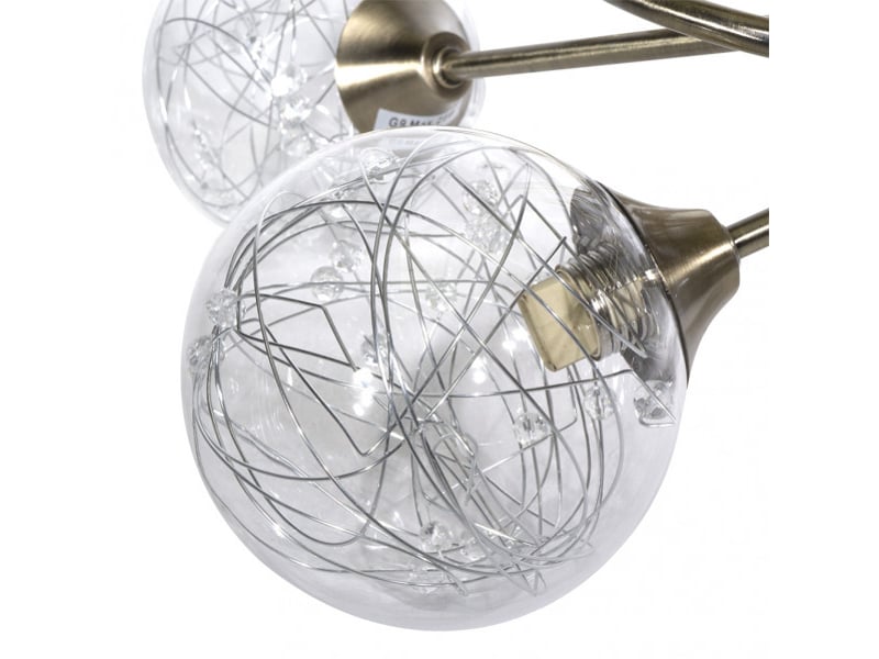  Fabrilamp rio de janeiro, lampe, moderne, 3 x g9, cuir, 21 x 37 x 37 cm 154153014 - Conforama E
