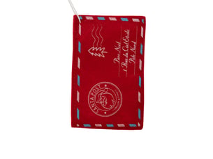 Lot de 10 sujets enveloppe feutrine h.25cm rouge et blanc