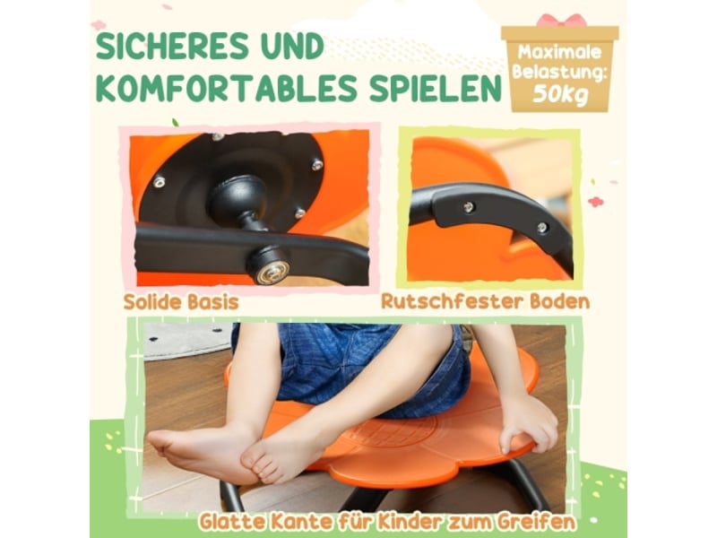  Chaise sensorielle enfant orange, siège rotatif d’équilibre, entraînement sensoriel, plastique  - Conforama E