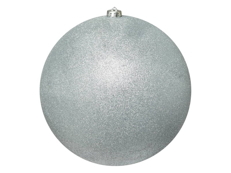  Boule maxi d.25cm pailletée argent  - Conforama D