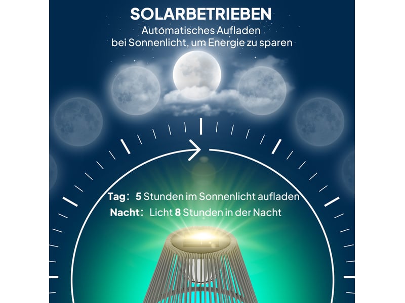  Lampe solaire d'extérieur 33x135 cm à capteur lumineux métal gris  - Conforama D