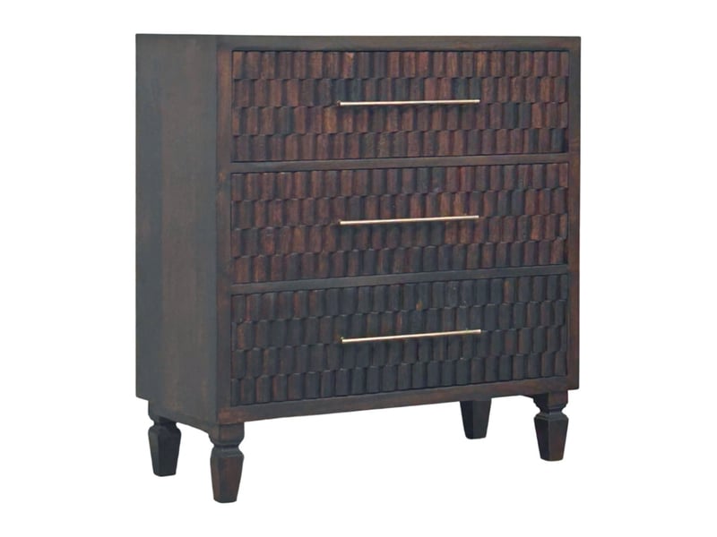 Artisan furniture commode cadiz en bois massif avec tiroirs sculptés  - Conforama A
