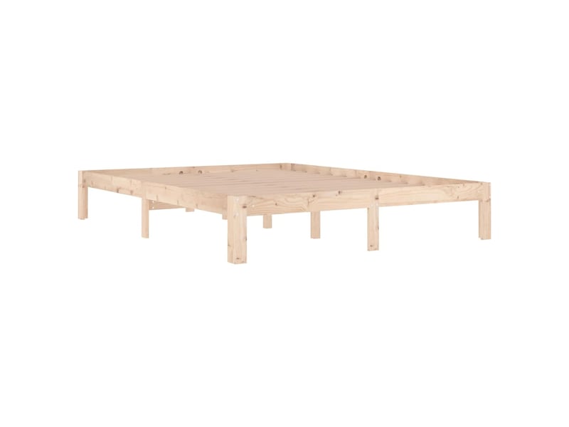  Lit double- lit adulte -  cadre de lit sans matelas bois massif 150x200 cm  - Conforama B
