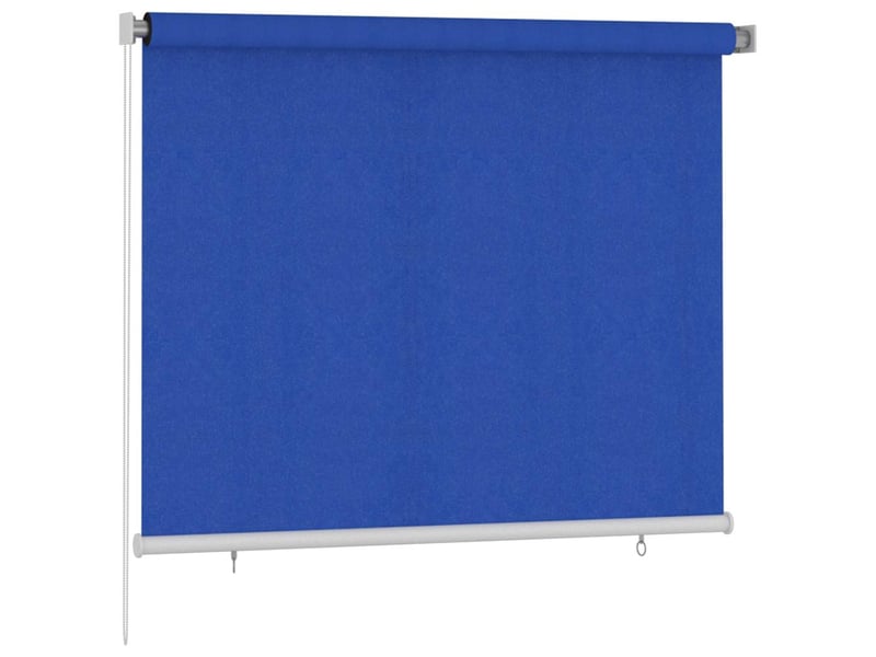  Store enrouleur, store roulant d'extérieur 185 (l) x 140 (h) cm bleu hdpe cf47359  - Conforama A