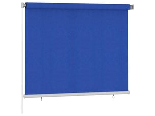 Store enrouleur, store roulant d'extérieur 185 (l) x 140 (h) cm bleu hdpe cf47359