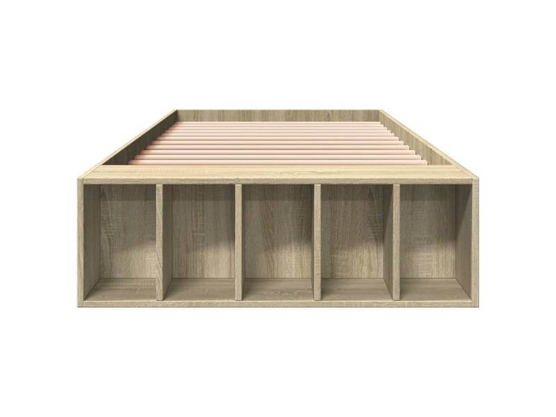  Lit simple- lit adulte -  cadre de lit sans matelas chêne sonoma 100x200 cm  - Conforama C