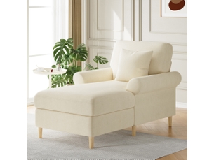 Fauteuil fixe ULEVR Velours beige