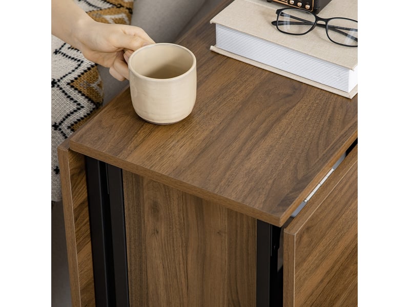  Table de salle à manger extensible pour 6 personnes avec roulettes et plateau central pour cuisine et salon  - Conforama E