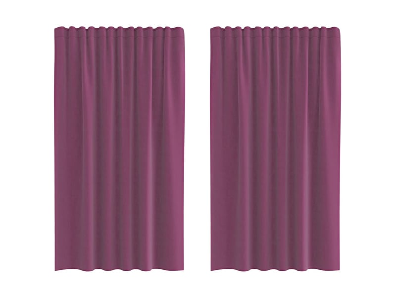 Lot de 2 rideaux en voile, voilages à œillets violets cf44252 - Conforama A