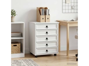 Caisson roulant de bureau avec tiroirs corona blanc shl1009