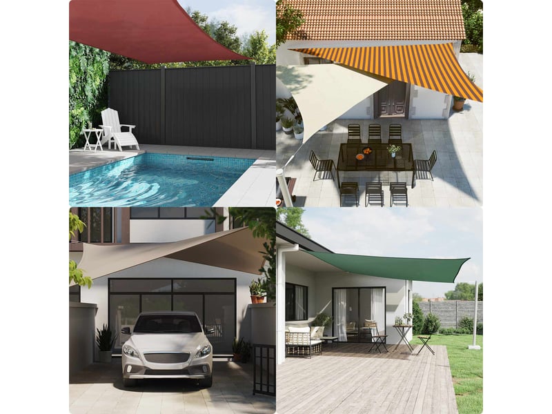  Voile d'ombre - voile d'ombrage - voile parasol orange et marron 2,5 x 4,5 m  - Conforama B
