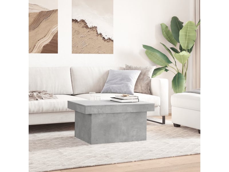  Table basse - table de salon - table à thé gris béton 100x55x40 cm bois d'ingénierie  - Conforama C