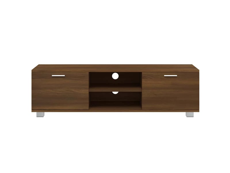  Meuble tv - banc tv - meuble de rangement chêne marron 140x40,5x35 cm bois d'ingénierie  - Conforama D