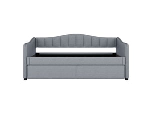 Lit banquette 90x200 cm <strong>ZOVIRA</strong> <strong></strong> coloris gris