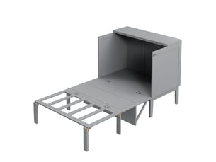 Lit escamotable 90x200 cm SOGEU   coloris gris