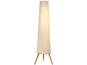 Lampadaire trépied avec interrupteur au pied et luminosité réglable, 46 x 46 x 153 cm, blanc