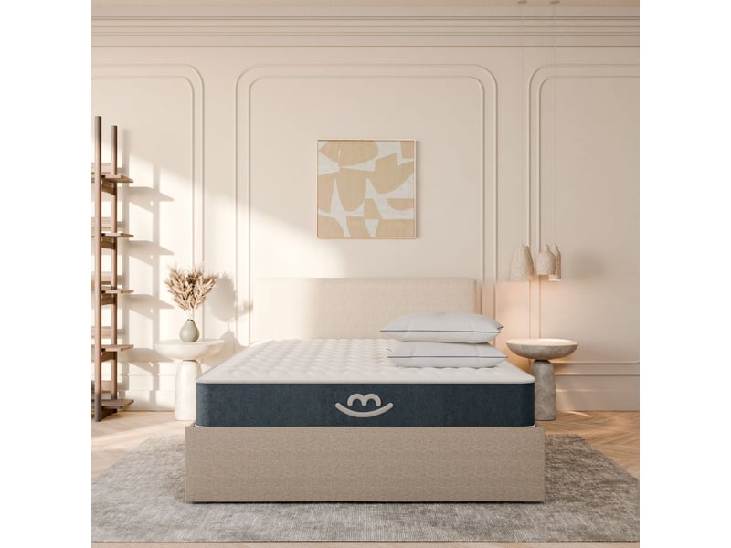 Matelas hybride et oreillers moelleux 160x200cm épais 22cm et oreillers 50x70cm Pack Mila Oreiller - Conforama D