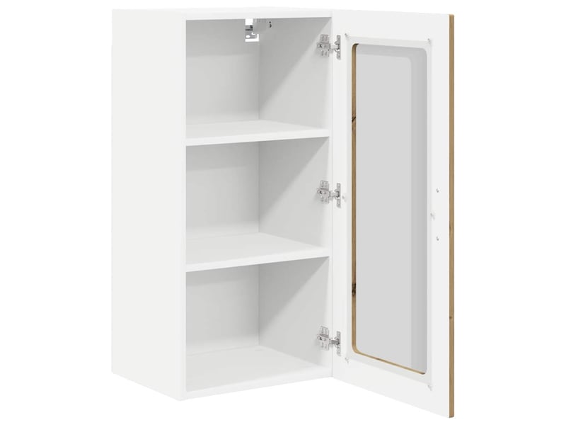 Meuble mural de cuisine, cabinet en verre mural 2 pcs chêne artisanal shl1895 - Conforama E