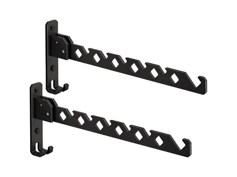 Pièce cintre mural porte vêtements pliable, cintre mural support de séchage, séchoir à linge mural pliant rotation 180°, convient pour balcon - Conforama A