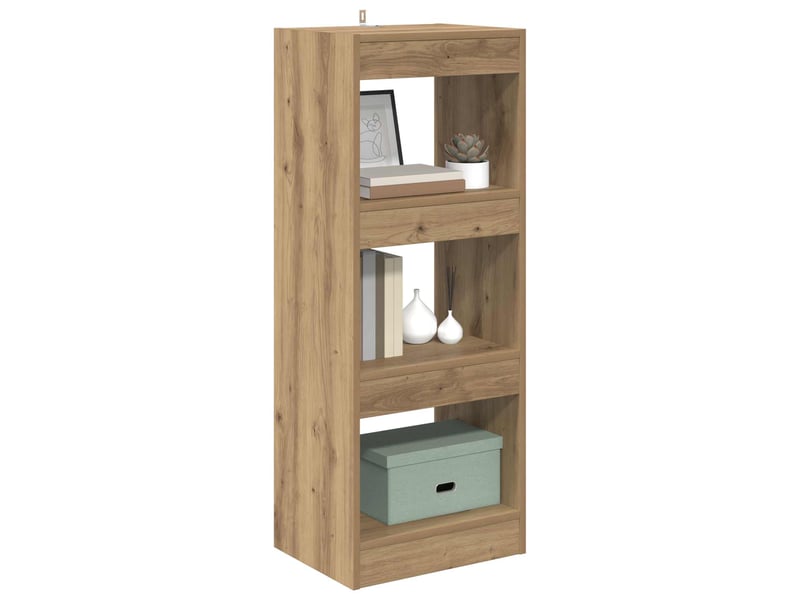  Bibliothèque 3 niveaux, armoire à livres 37 x 30 x 103 cm bois d'ingénierie  - Conforama C
