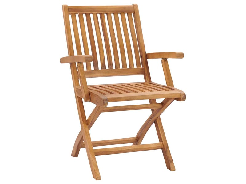 Lot de 2 chaises pliantes de jardin, chaise d'extérieur avec coussins bleu clair, en bois de teck massif cf31968 - Conforama C