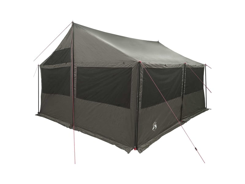 Tente de camping, tente familiale marron gris 450x400x265 cm - Conforama C