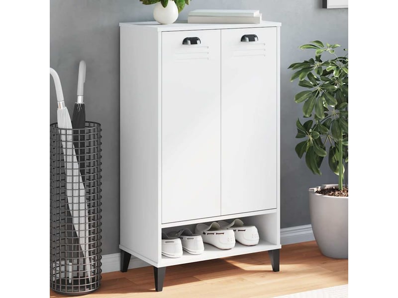  Meuble à chaussure, armoire à chaussures viken blanc bois d'ingénierie shl8454  - Conforama B