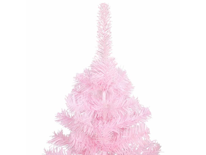  Sapin de noël, arbre de noël artificiel pré-éclairé et boules rose 120 cm pvc  - Conforama C