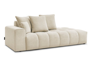 Canapé droit fixe BOBOCHIC MONT-BLANC 4 places Velours beige