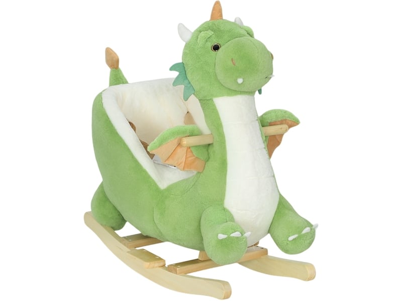  Jouet à bascule dinosaure 65x38x72 cm – vert – sons interactifs, harnais 3 points et assise enveloppante  - Conforama A
