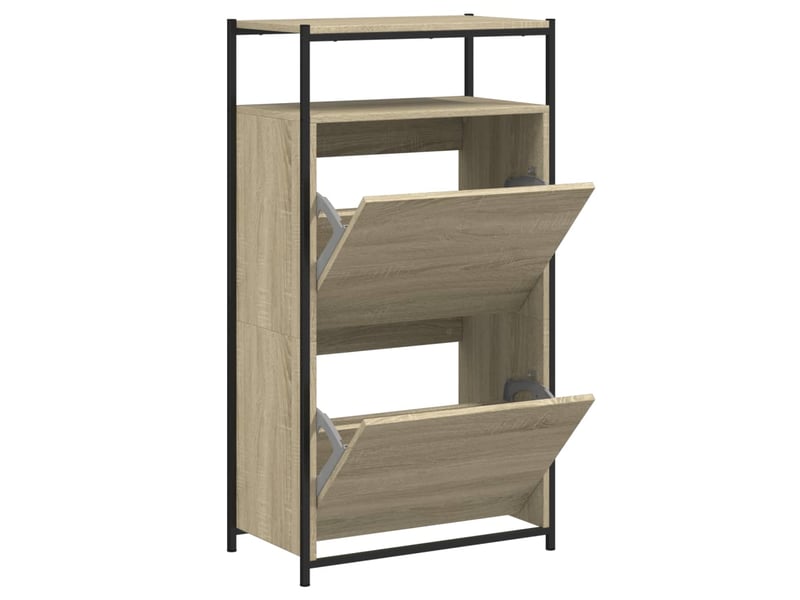  Meuble à chaussures, armoire à chaussures chêne sonoma na  - Conforama A