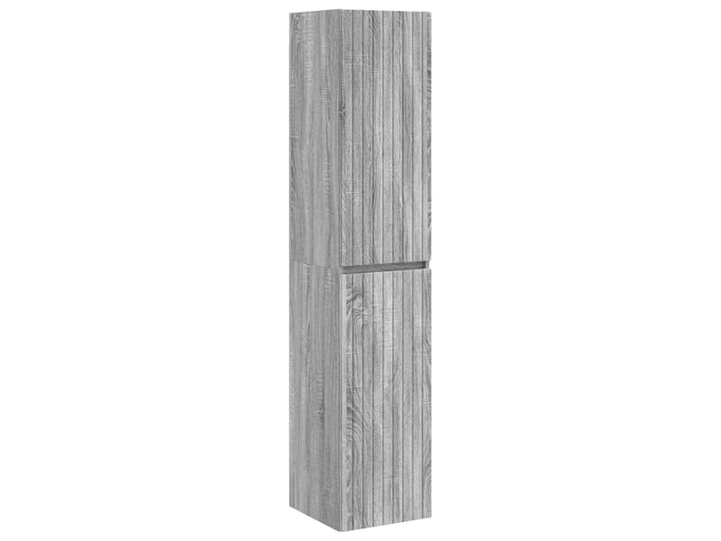 Cabinet salle de bain mural, meuble de rangement sonoma gris 33x34.5x160 cm shl9783 - Conforama A