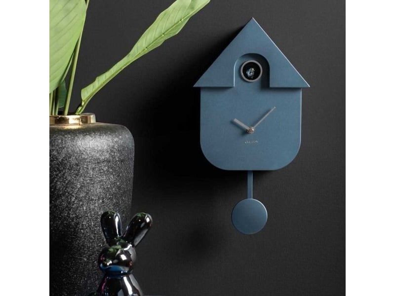  Horloge murale moderne cuckoo bleu foncé métallique  - Conforama B