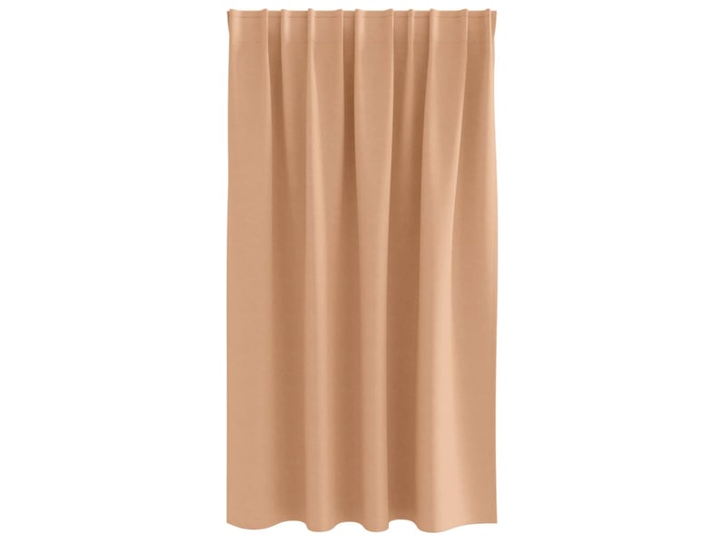  Lot de 2 rideaux occultants, rideaux black-out avec anneaux marron clair 140 x 140 cm cf44682  - Conforama D