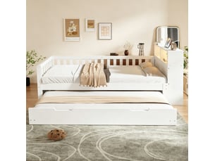 Lit gigogne 90x200 cm MODENUIT coloris blanc