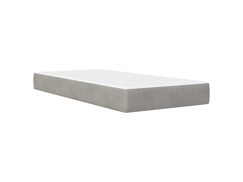  Lit simple- lit adulte -  cadre de lit avec matelas gris clair 80 x 200 cm velours  - Conforama D