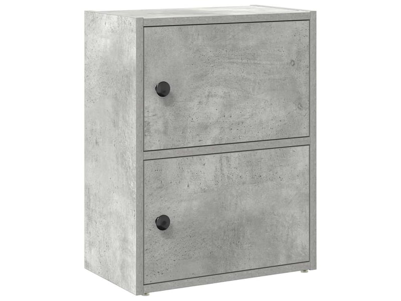  Bibliothèque, meuble de rangement salon gris béton 40x24x52 cm bois d'ingénierie  - Conforama A