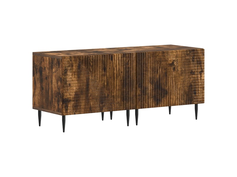 Ensemble de 3 meubles tv led chêne fumé bois d'ingénierie shl86568  - Conforama D