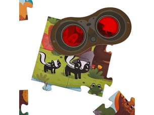 Puzzle détective forêt lunettes - 35 pcs