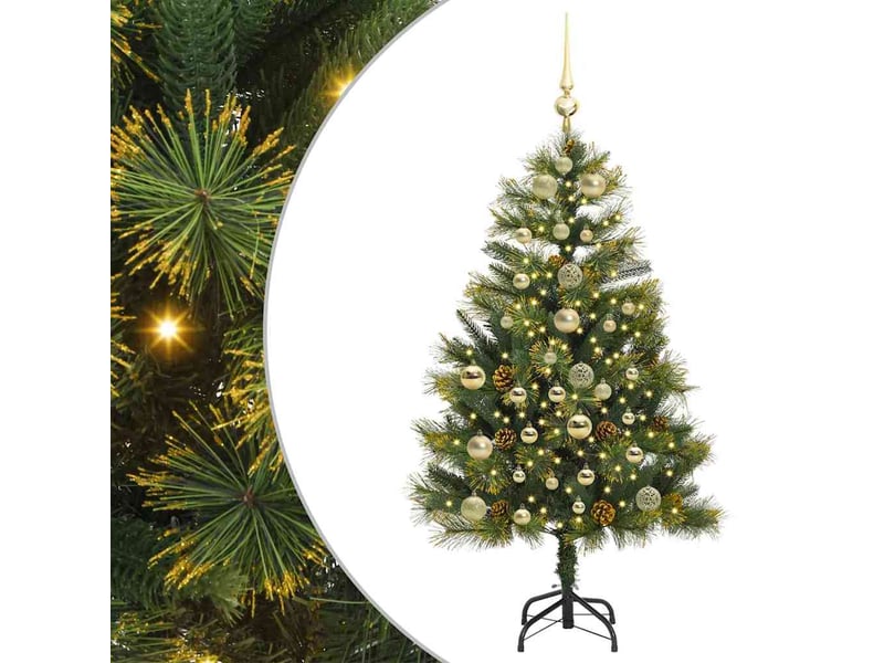  Sapin de noël artificiel, arbre de noël avec branches pliables et cônes 150 cm shl2805  - Conforama A