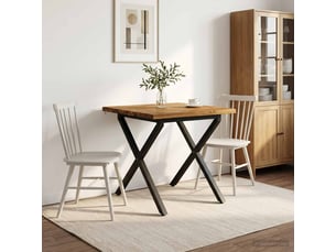 Vidaxl table à manger en bord vivant 70 x 70 x 75 cm