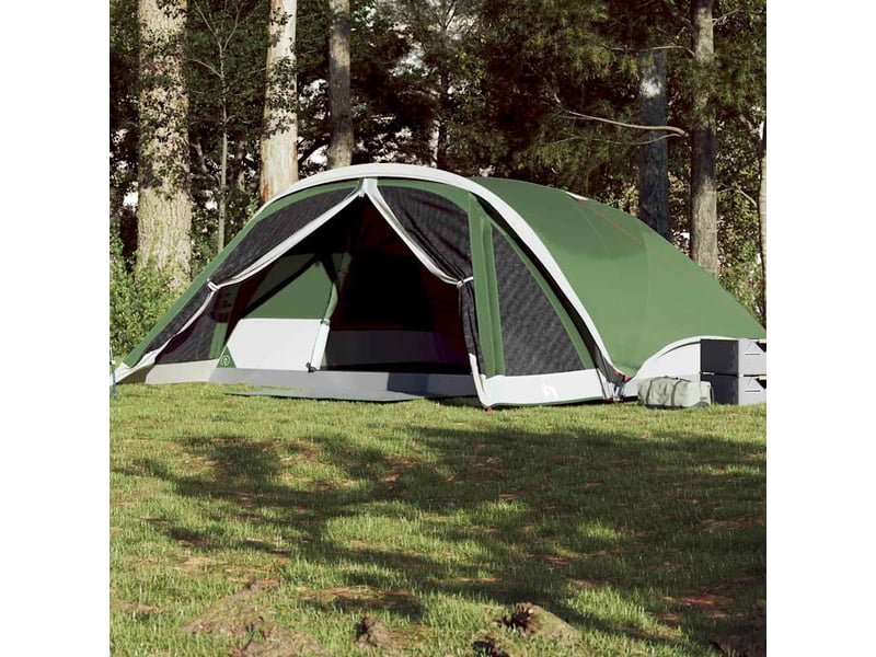  Tente de camping, tente de cabine familiale 6 personnes vert imperméable shl32727  - Conforama B