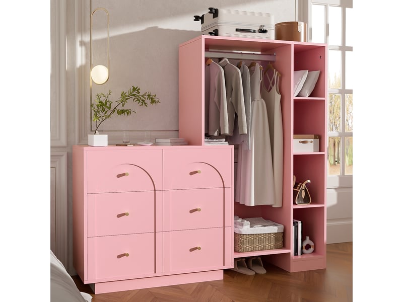 Lit cabane enfant 90x200cm avec fenêtre étagères ruban led, coffre bois massif 140x70cm, grille sécurité et sommier, blanc - Conforama D