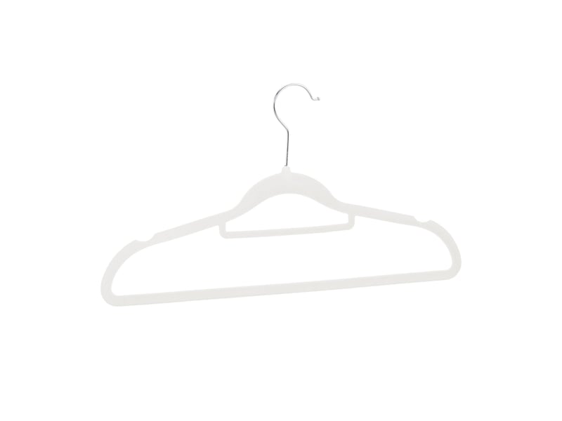  Lot de 10 cintres en velours noir multifonctions pour vêtements salon 22 x 41,5 x 0,3 cm en velours noir 13_0006377  - Conforama A