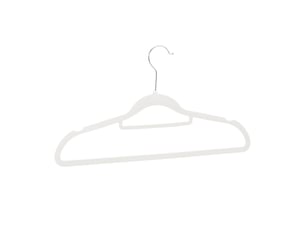 Lot de 10 cintres en velours noir multifonctions pour vêtements salon 22 x 41,5 x 0,3 cm en velours noir 13_0006377
