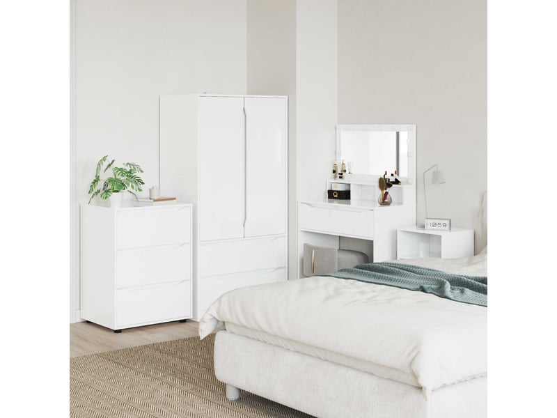  Armoire de rangement, commode de rangement 60 x 48 x 81 cm bois d'ingénierie shl1521  - Conforama B