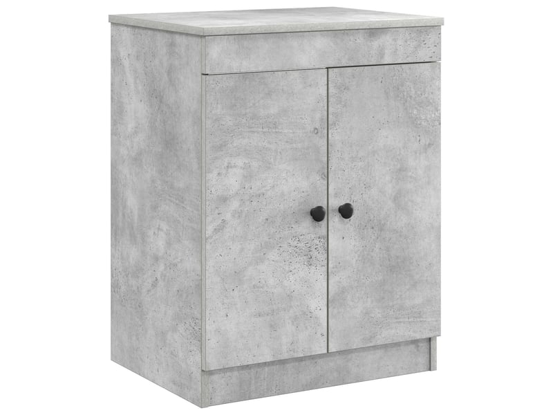  Armoire de salle de bain, meuble de rangement gris béton 54x41x70 cm shl6258  - Conforama A