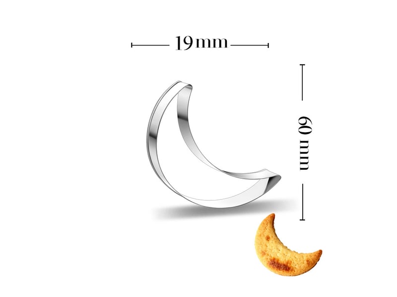  Emporte-pièce en forme de croissant de lune, acier inoxydable NO Commercial reference - Conforama D