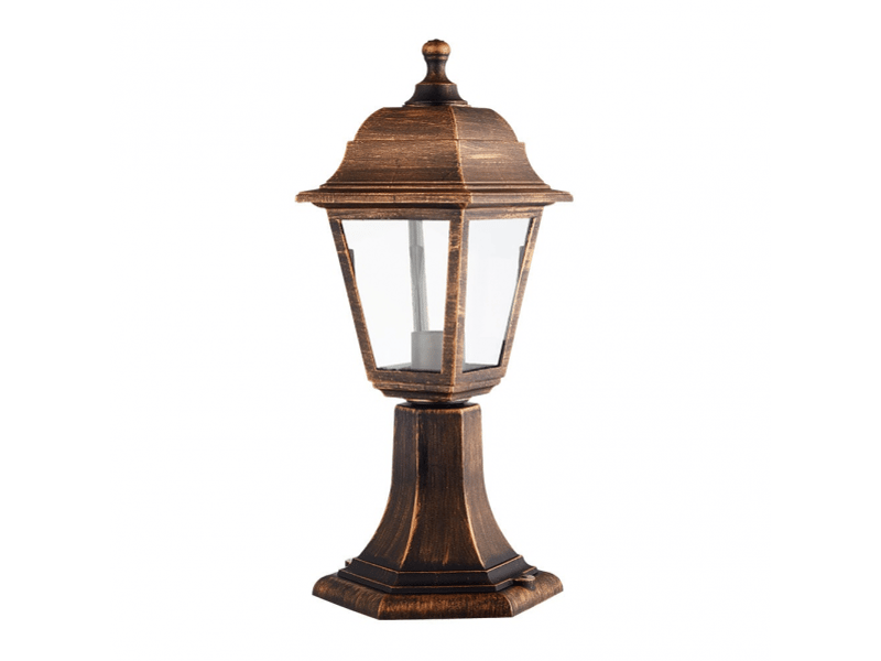  Lanterne de muret extérieur fabrilamp albahaca or vieilli, 1 x e27, ip44, 41,5 x 16,5 x 16,5 cm 125871016 - Conforama A